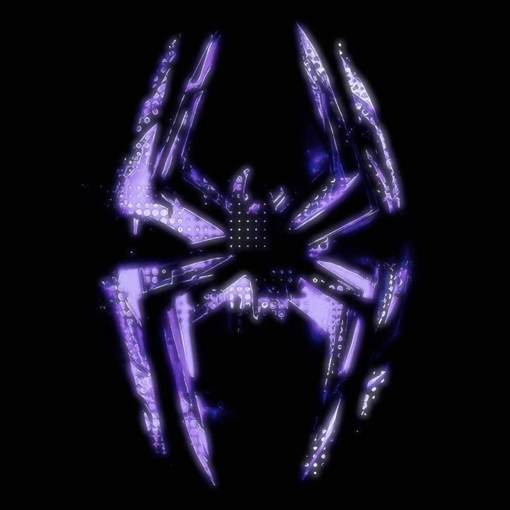 Neon Phantom Spider – Cyber Aesthetic A4 Poster | Neon edition