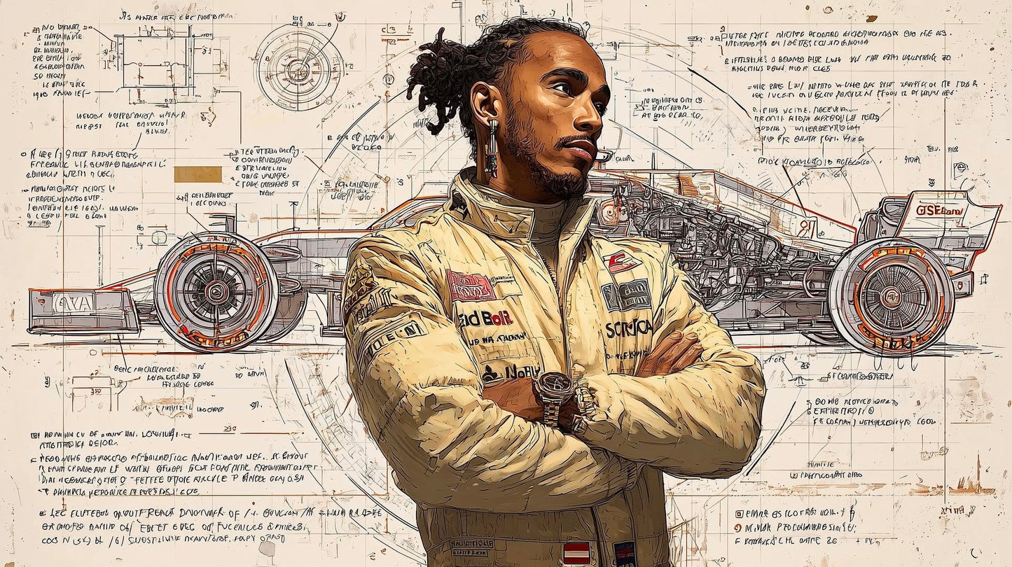 F1 Blueprint - Lewis Hamilton A3 poster | F1 edition